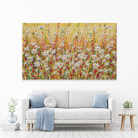 Daisies At Sunset Canvas Print wall art product Olga Tkachyk