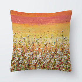 Daisies At Sunset Cushion Daisies At Sunset Cushion wall art product Olga Tkachyk