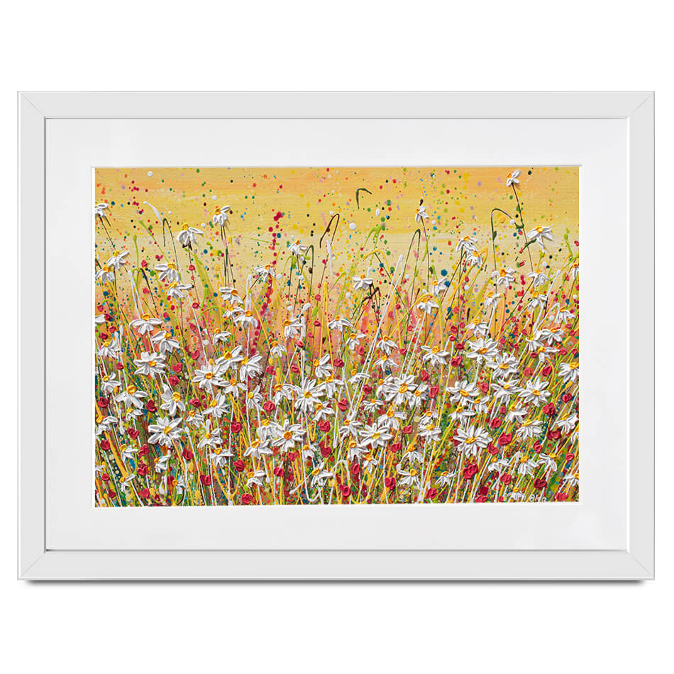 Daisies At Sunset Framed Art Print Daisies At Sunset Framed Art Print wall art product Olga Tkachyk