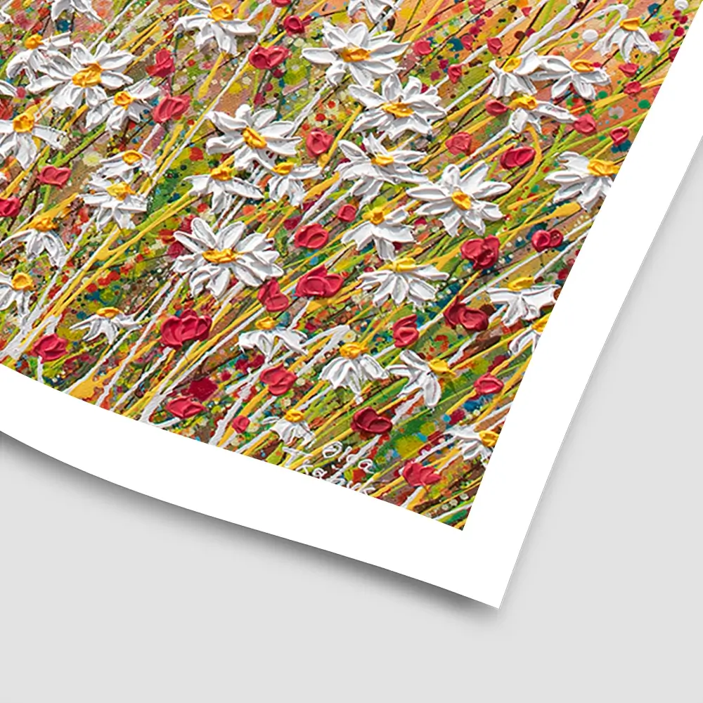 Daisies At Sunset Square Art Print Daisies At Sunset Square Art Print wall art product Art Print Shop