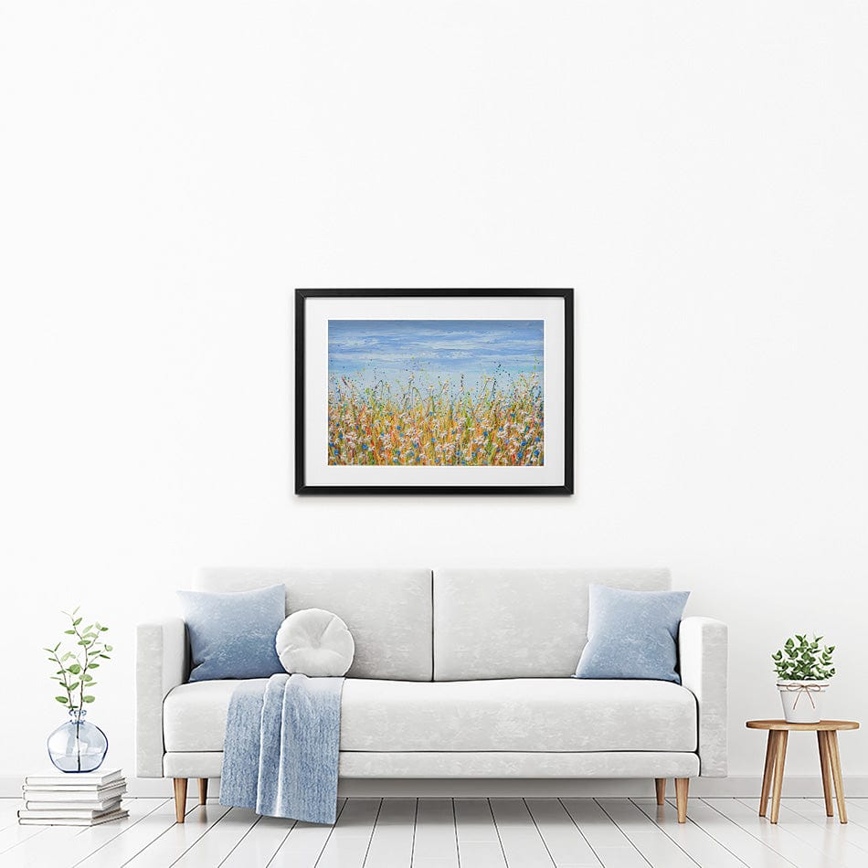 Daisies In August Framed Art Print wall art product Olga Tkachyk