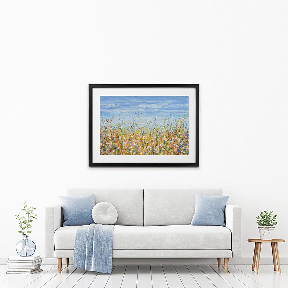 Daisies In August Framed Art Print wall art product Olga Tkachyk