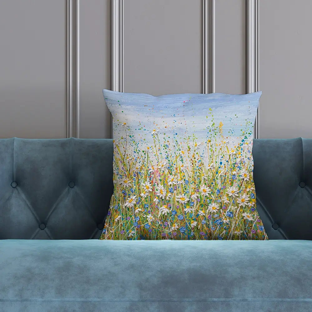 Daisies In July Cushion Daisies In July Cushion wall art product Olga Tkachyk