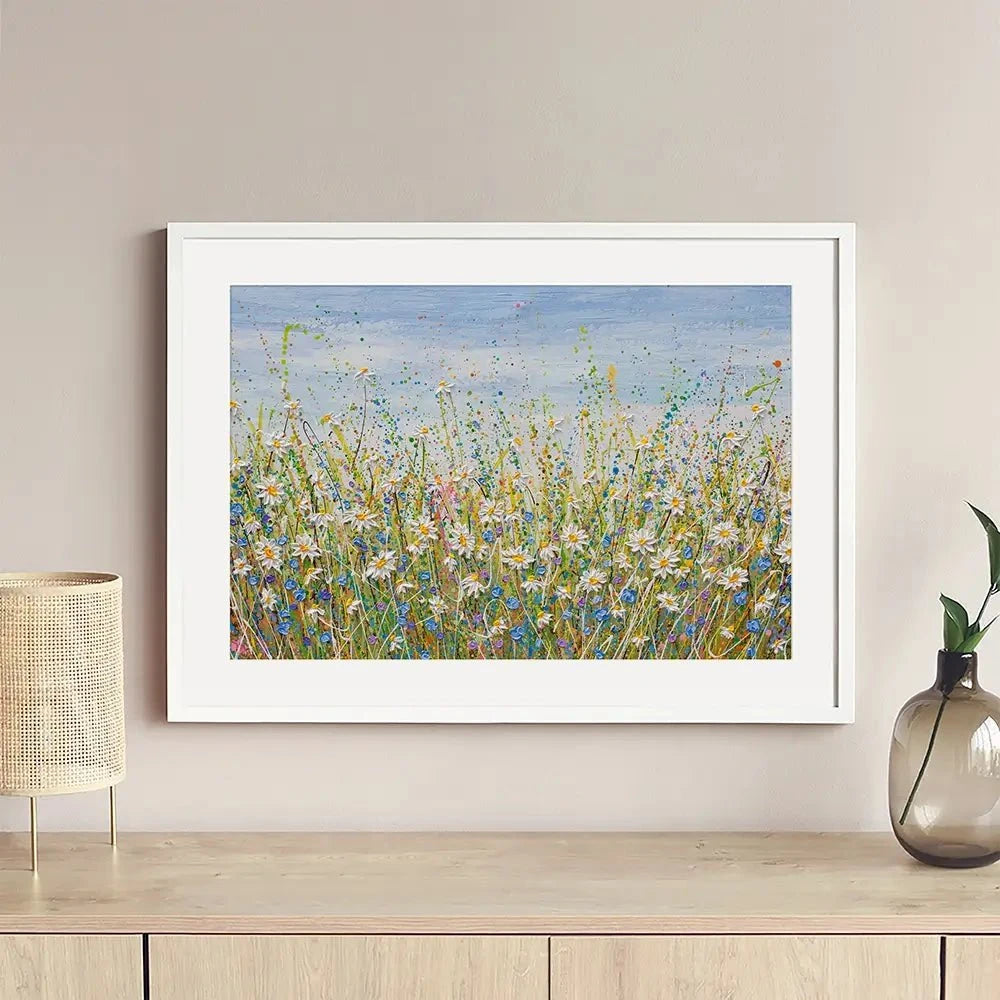 Daisies In July Framed Art Print Daisies In July Framed Art Print wall art product Olga Tkachyk