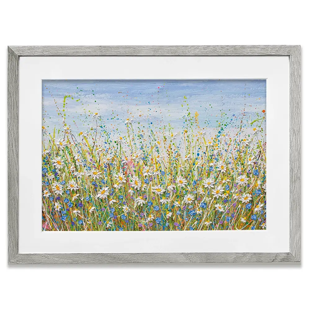 Daisies In July Framed Art Print Daisies In July Framed Art Print wall art product Olga Tkachyk