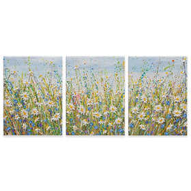 Daisies In July Trio Canvas Print Daisies In July Trio Canvas Print wall art product Olga Tkachyk