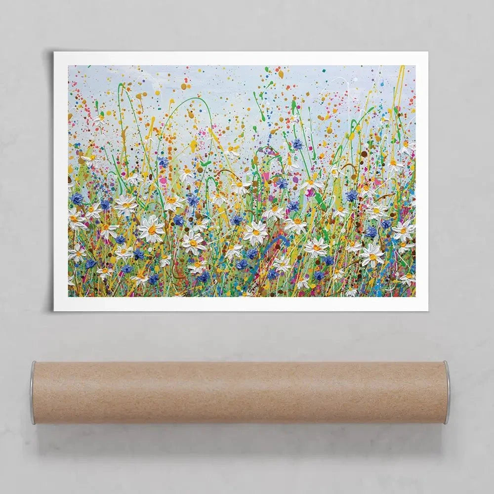 Daisy Splash Art Print Daisy Splash Art Print | Daisy Splash Artwork | Daisy Art wall art product Olga Tkachyk