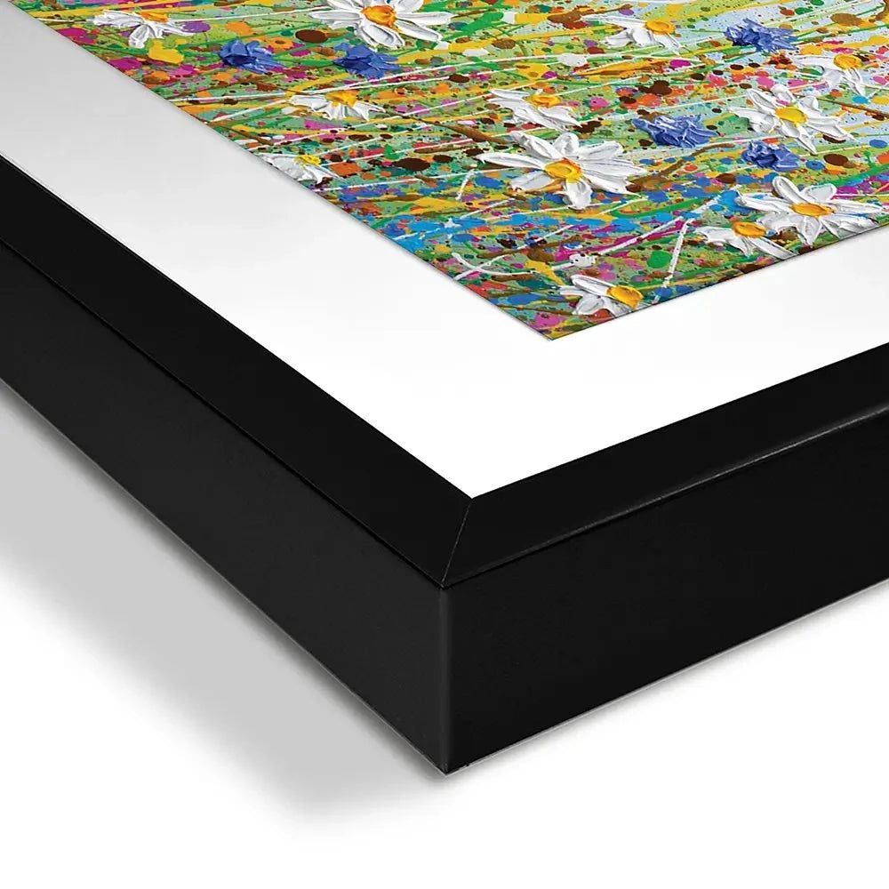 Daisy Splash Framed Art Print Daisy Splash Framed Art Print | Daisy Splash Framed Artwork |Daisy Art wall art product Olga Tkachyk