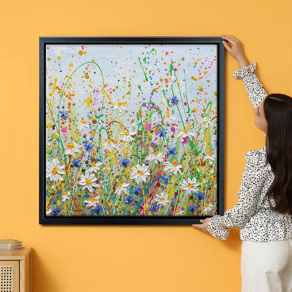 Daisy Splash Oversized Canvas Print Daisy Splash Oversized Canvas Print wall art product Olga Tkachyk