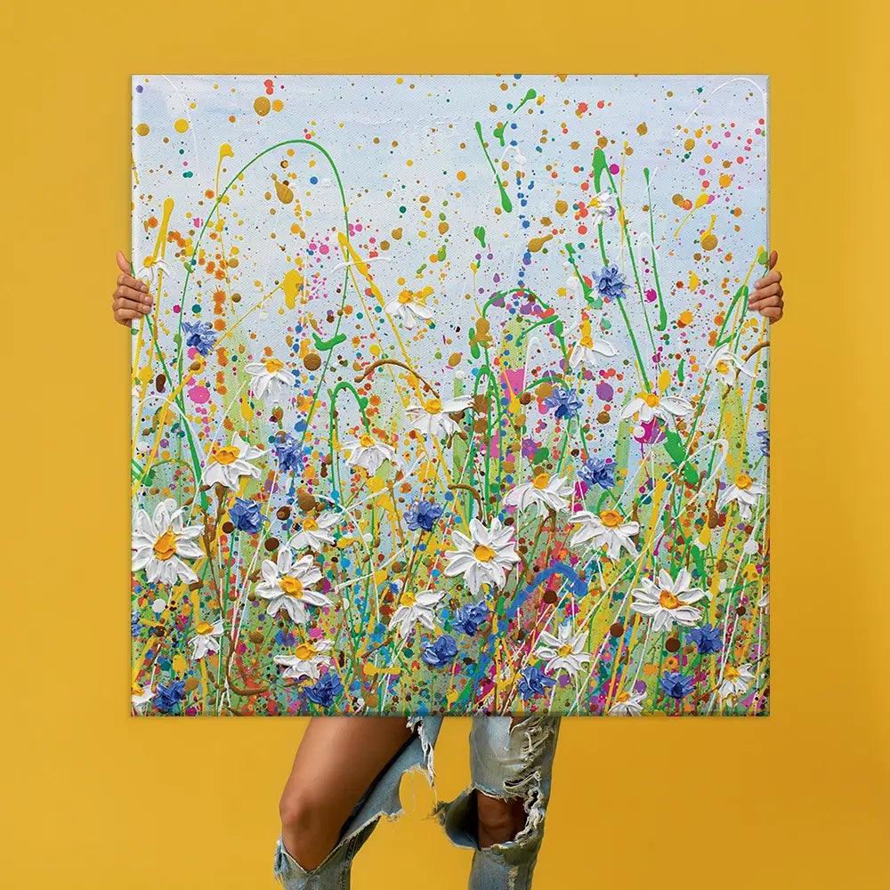 Daisy Splash Oversized Canvas Print Daisy Splash Oversized Canvas Print wall art product Olga Tkachyk