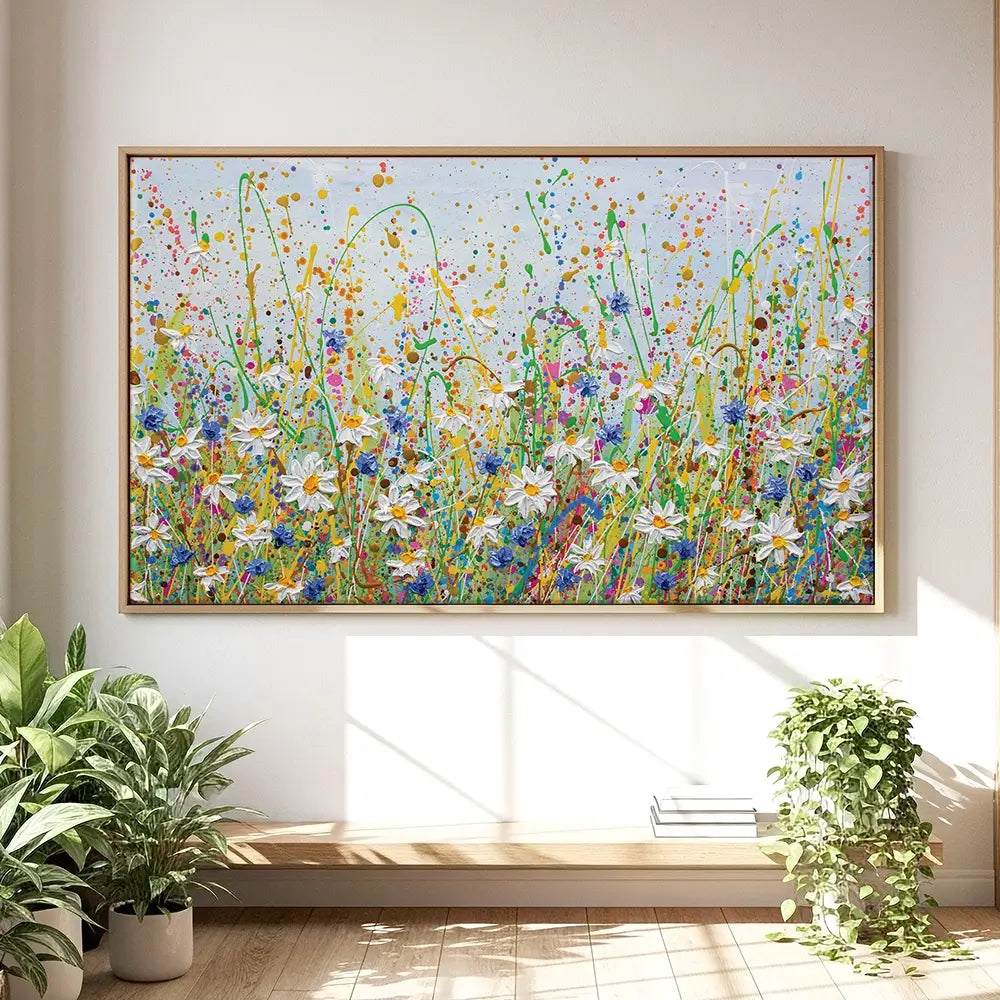 Daisy Splash Oversized Canvas Print Daisy Splash Oversized Canvas Print wall art product Olga Tkachyk