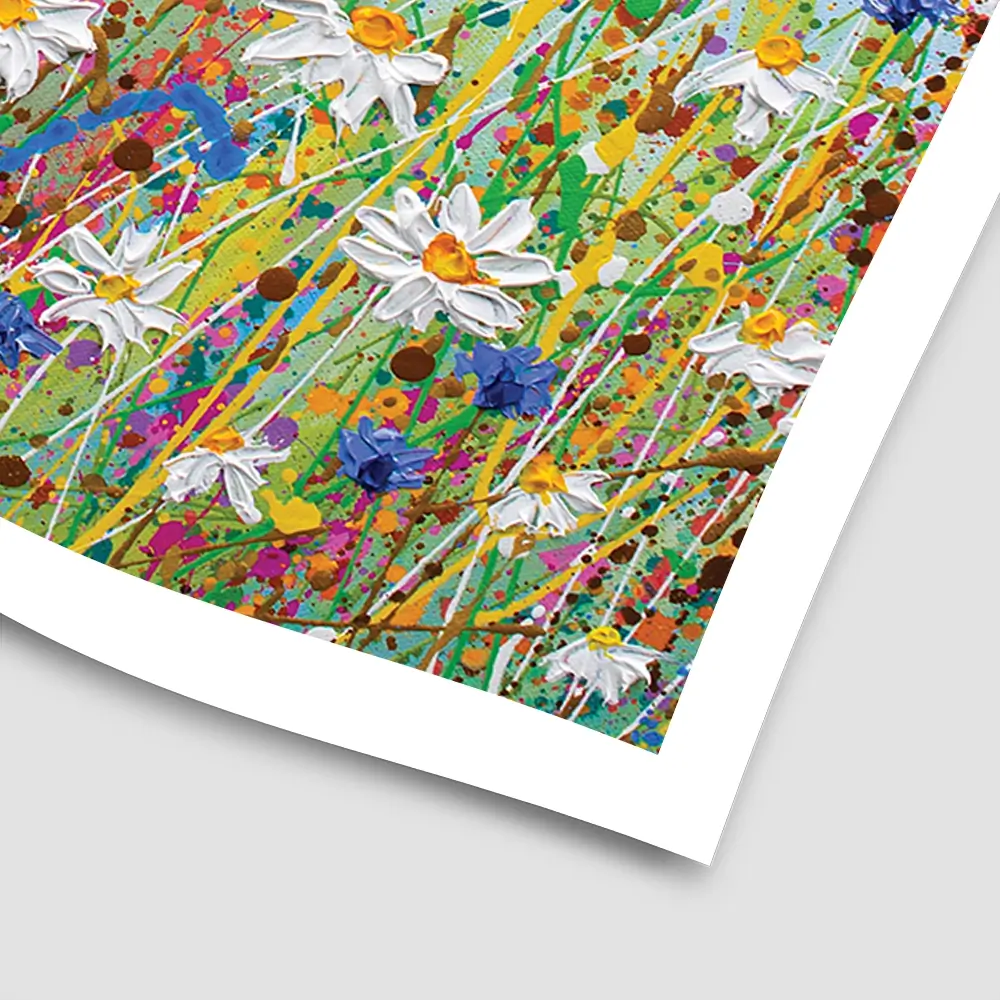 Daisy Splash Square Art Print Daisy Splash Square Art Print wall art product Olga Tkachyk
