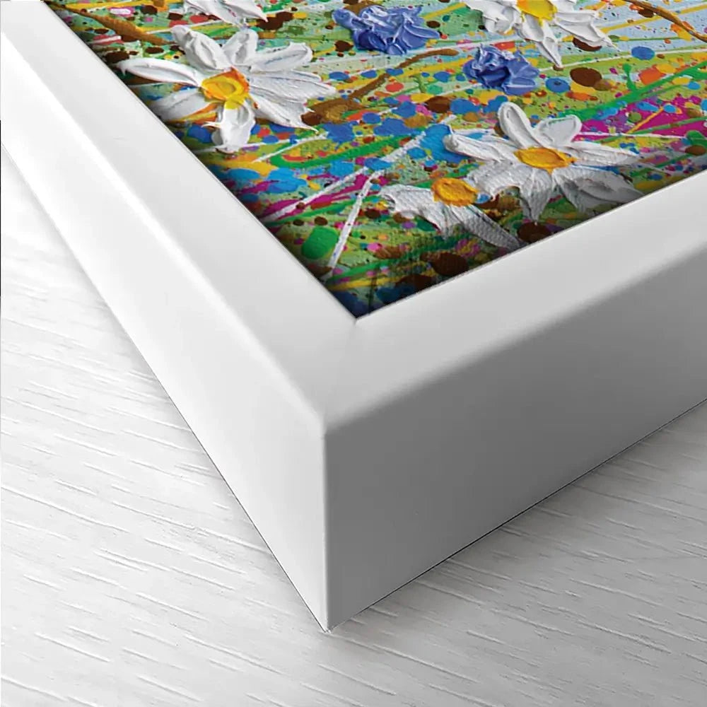 Daisy Splash Trio Canvas Print Daisy Splash Trio Canvas Print | Daisy Splash Trio Artwork | Daisy Art wall art product Olga Tkachyk