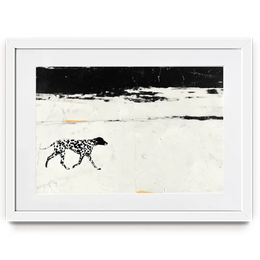 Dalmation On The Shore Framed Art Print Dalmation On The Shore Framed Art Print wall art product Chromatic Storm Studio