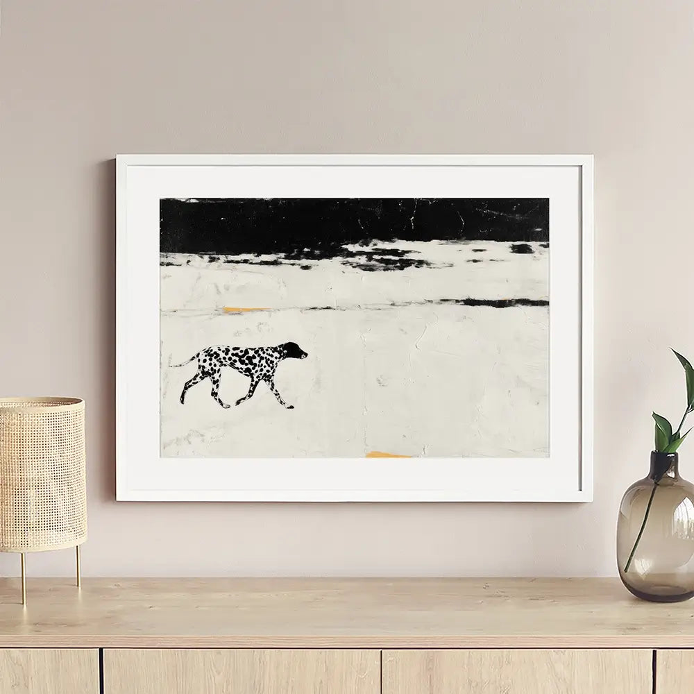 Dalmation On The Shore Framed Art Print Dalmation On The Shore Framed Art Print wall art product Chromatic Storm Studio