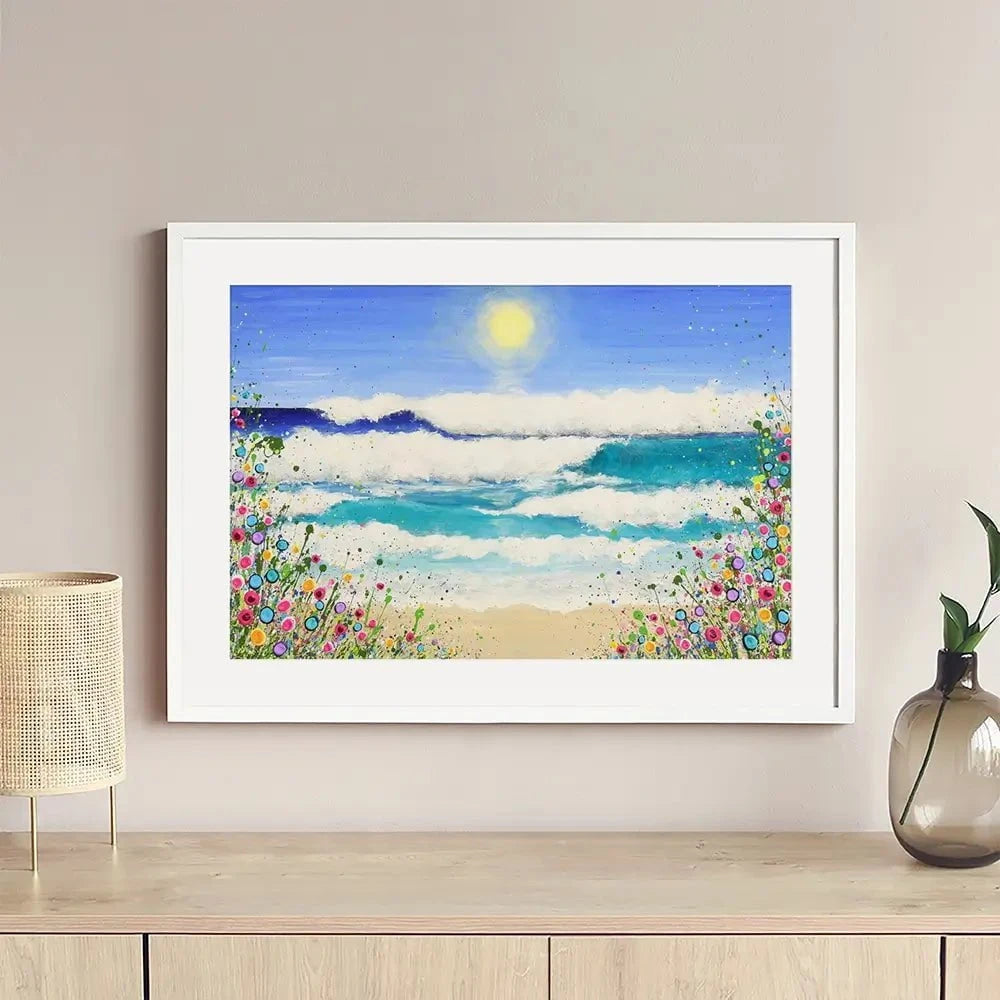 Dance In The Waves Framed Art Print Dance In The Waves Framed Art Print wall art product Jo Gough