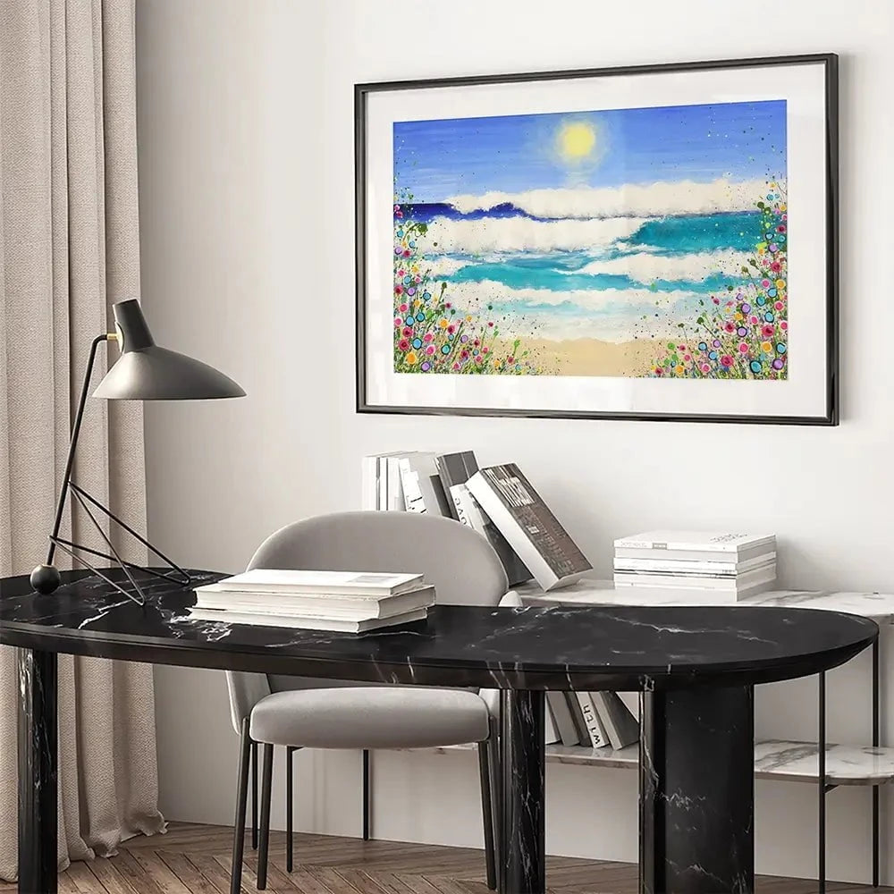 Dance In The Waves Framed Art Print Dance In The Waves Framed Art Print wall art product Jo Gough