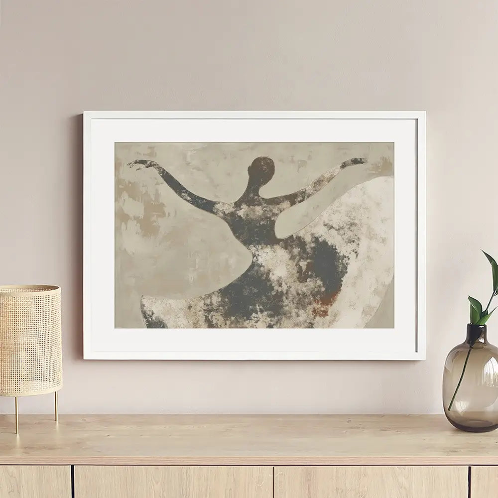 Dancer With Open Arms Framed Art Print Dancer With Open Arms Framed Art Print wall art product Chromatic Storm Studio