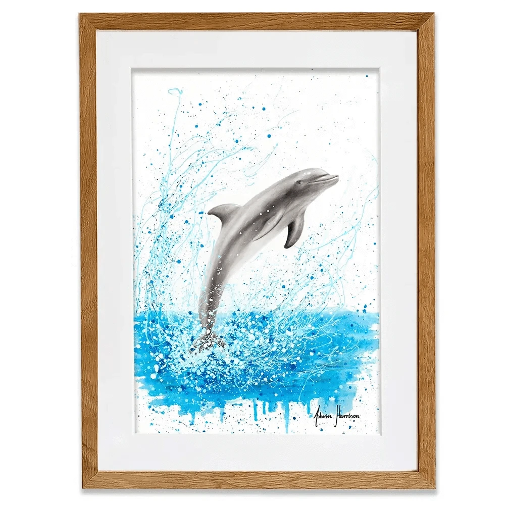 Dancing Dolphin Framed Art Print Dancing Dolphin Framed Art Print wall art product Ashvin Harrison
