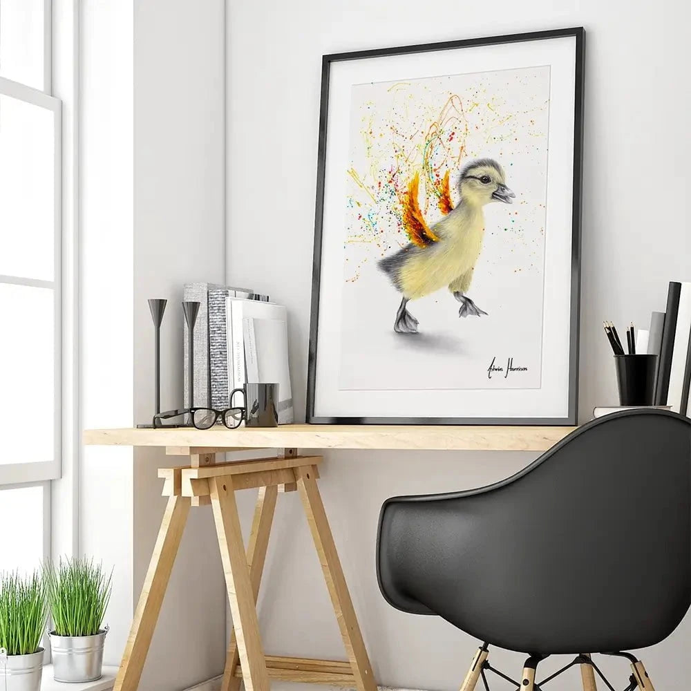 Dancing Duckling Framed Art Print Dancing Duckling Framed Art Print wall art product Ashvin Harrison