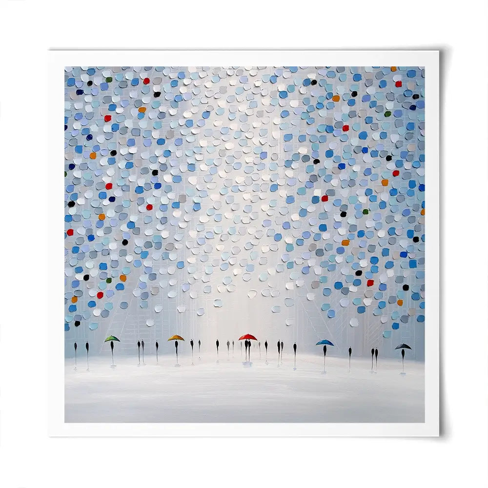 Dancing In The Pale Blue Rain Square Art Print Dancing In The Pale Blue Rain Square Art Print wall art product Ekaterina Ermilkina