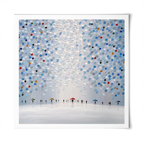 Dancing In The Pale Blue Rain Square Art Print Dancing In The Pale Blue Rain Square Art Print wall art product Ekaterina Ermilkina