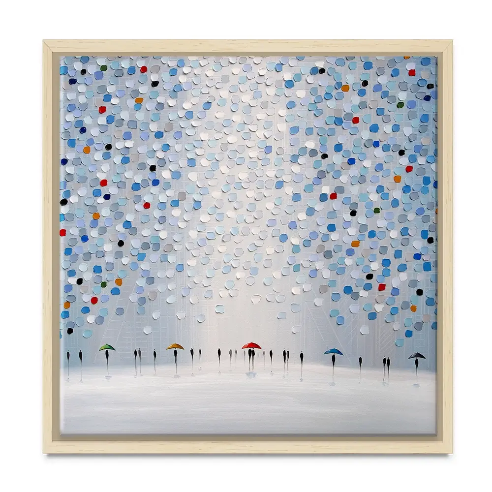 Dancing In The Pale Blue Rain Square Canvas Print Dancing In The Pale Blue Rain Square Canvas Print wall art product Ekaterina Ermilkina