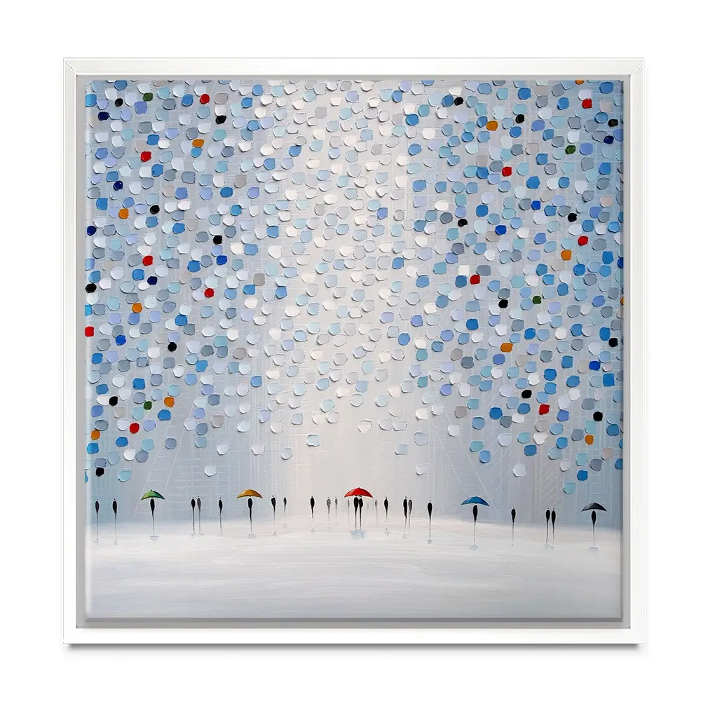 Dancing In The Pale Blue Rain Square Canvas Print Dancing In The Pale Blue Rain Square Canvas Print wall art product Ekaterina Ermilkina
