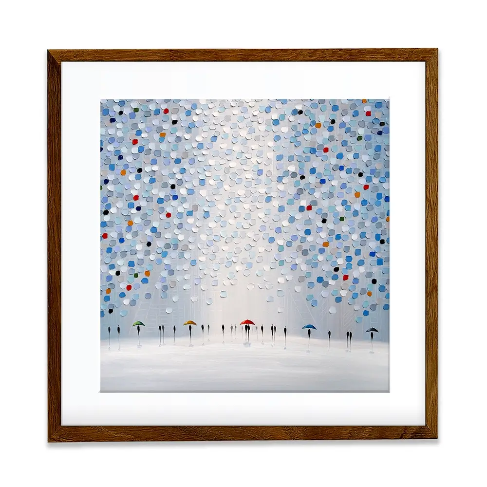 Dancing In The Pale Blue Rain Square Framed Art Print Dancing In The Pale Blue Rain Square Framed Art Print wall art product Ekaterina Ermilkina