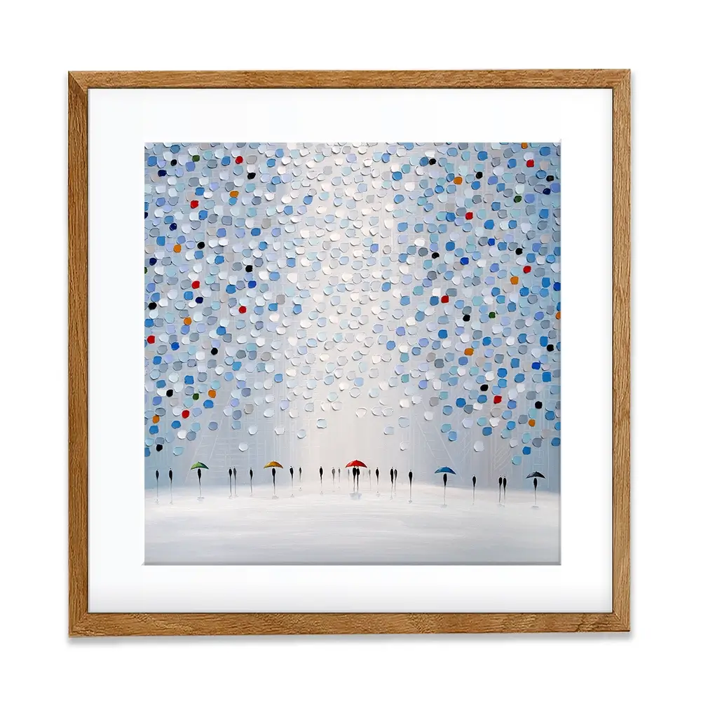 Dancing In The Pale Blue Rain Square Framed Art Print Dancing In The Pale Blue Rain Square Framed Art Print wall art product Ekaterina Ermilkina