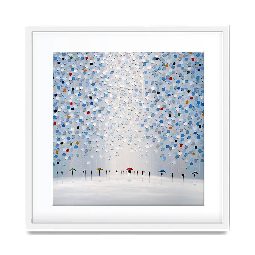 Dancing In The Pale Blue Rain Square Framed Art Print Dancing In The Pale Blue Rain Square Framed Art Print wall art product Ekaterina Ermilkina