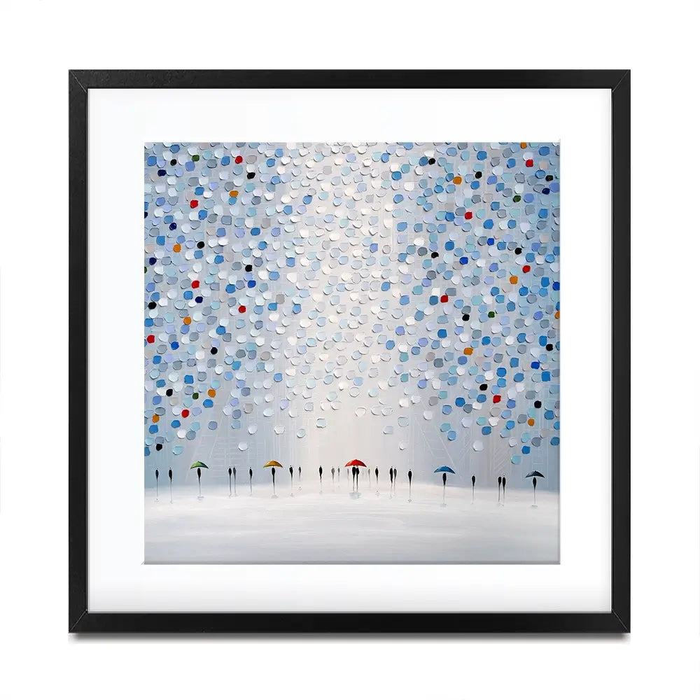 Dancing In The Pale Blue Rain Square Framed Art Print Dancing In The Pale Blue Rain Square Framed Art Print wall art product Ekaterina Ermilkina