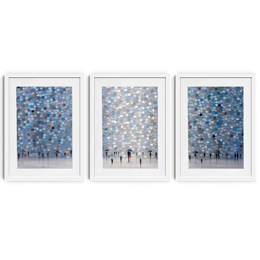 Dancing Rain Framed Art Print Trio Dancing Rain Framed Art Print Trio wall art product Ekaterina Ermilkina