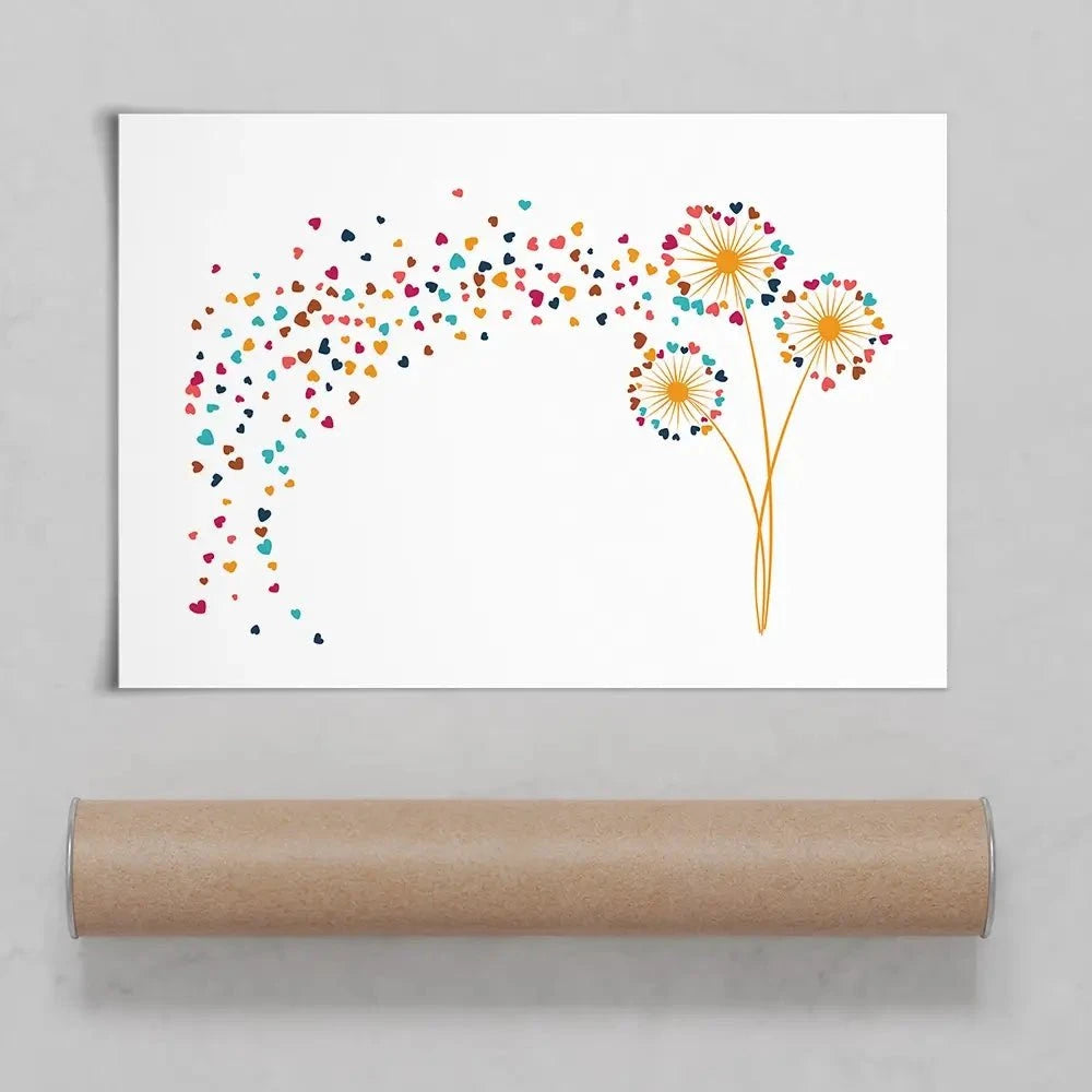 Dandelion Hearts Art Print Dandelion Hearts Art Print wall art product Sunward Art / Shutterstock