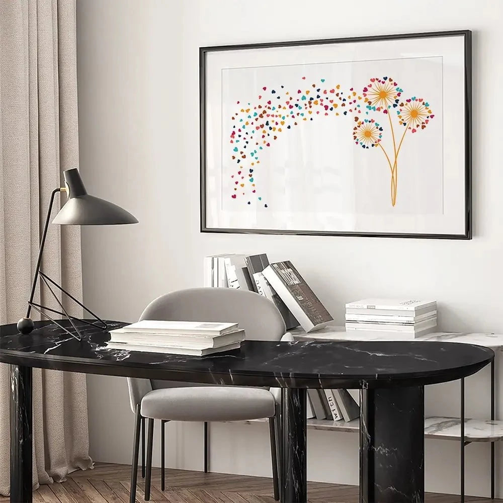 Dandelion Hearts Framed Art Print Dandelion Hearts Framed Art Print wall art product Sunward Art / Shutterstock