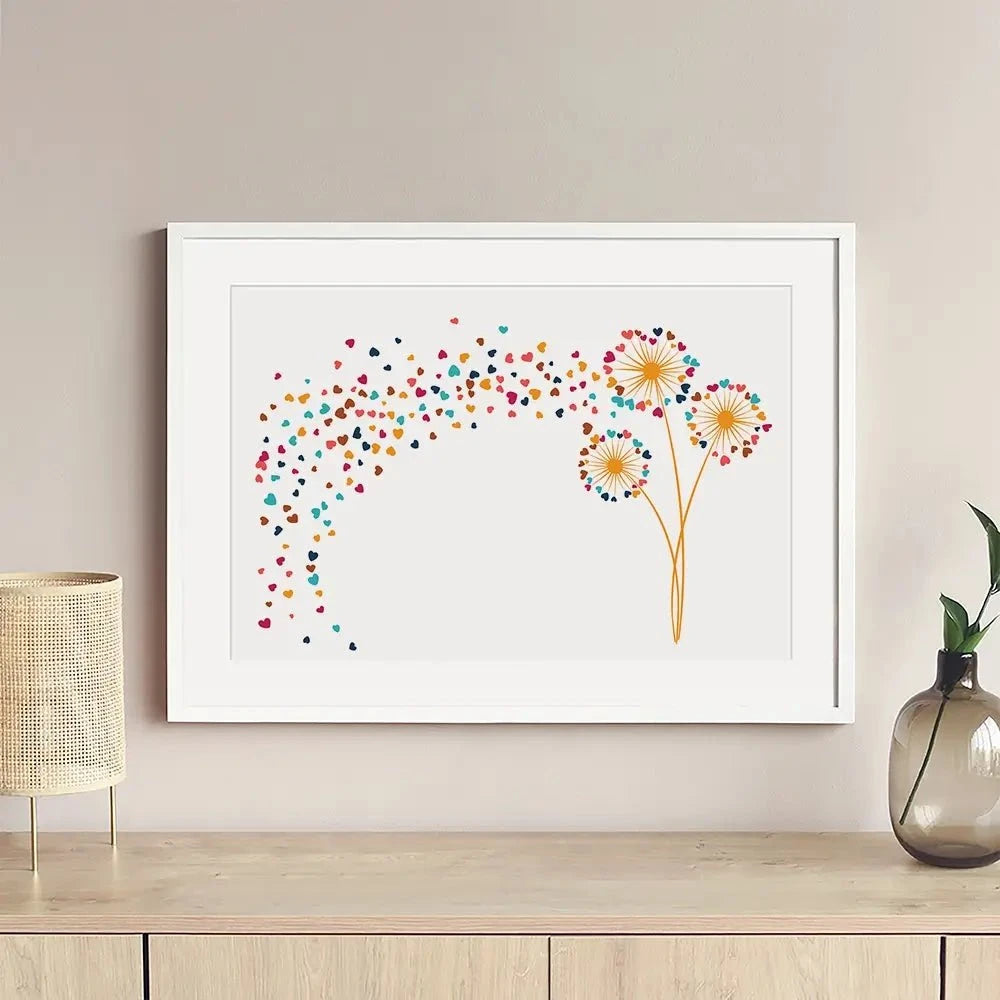 Dandelion Hearts Framed Art Print Dandelion Hearts Framed Art Print wall art product Sunward Art / Shutterstock