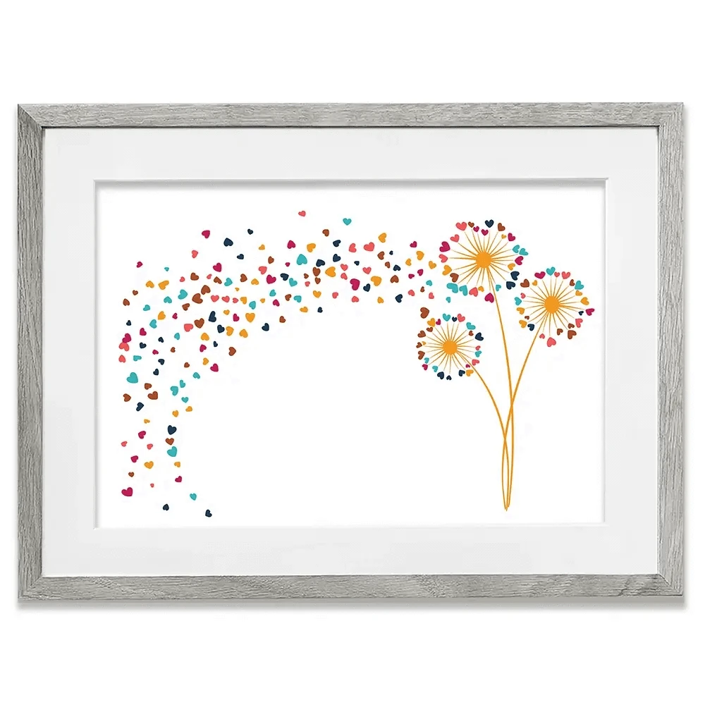 Dandelion Hearts Framed Art Print Dandelion Hearts Framed Art Print wall art product Sunward Art / Shutterstock