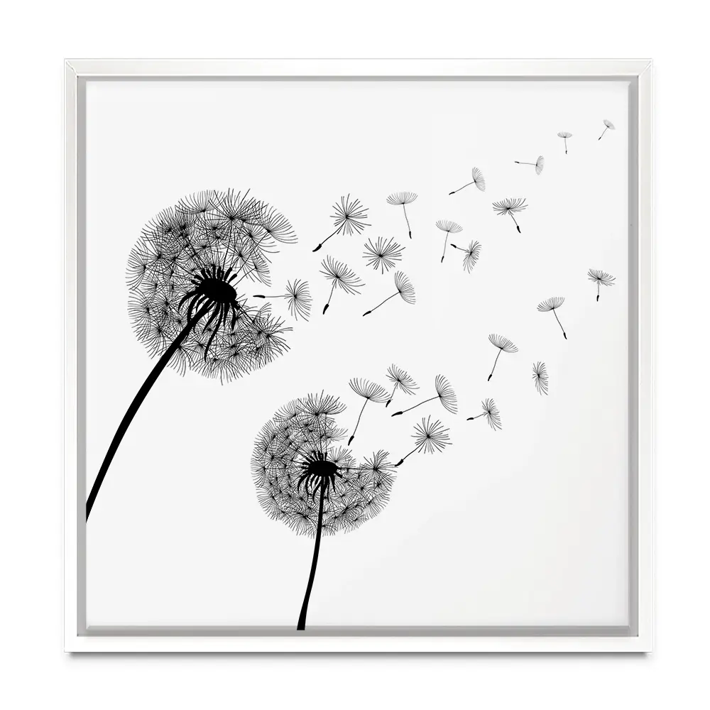 Dandelions Square Canvas Print Dandelions Square Canvas Print wall art product Art Print Shop