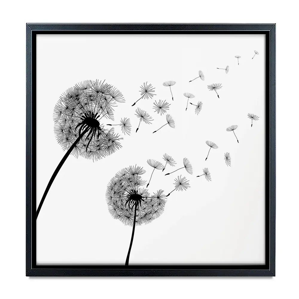 Dandelions Square Canvas Print Dandelions Square Canvas Print wall art product Art Print Shop