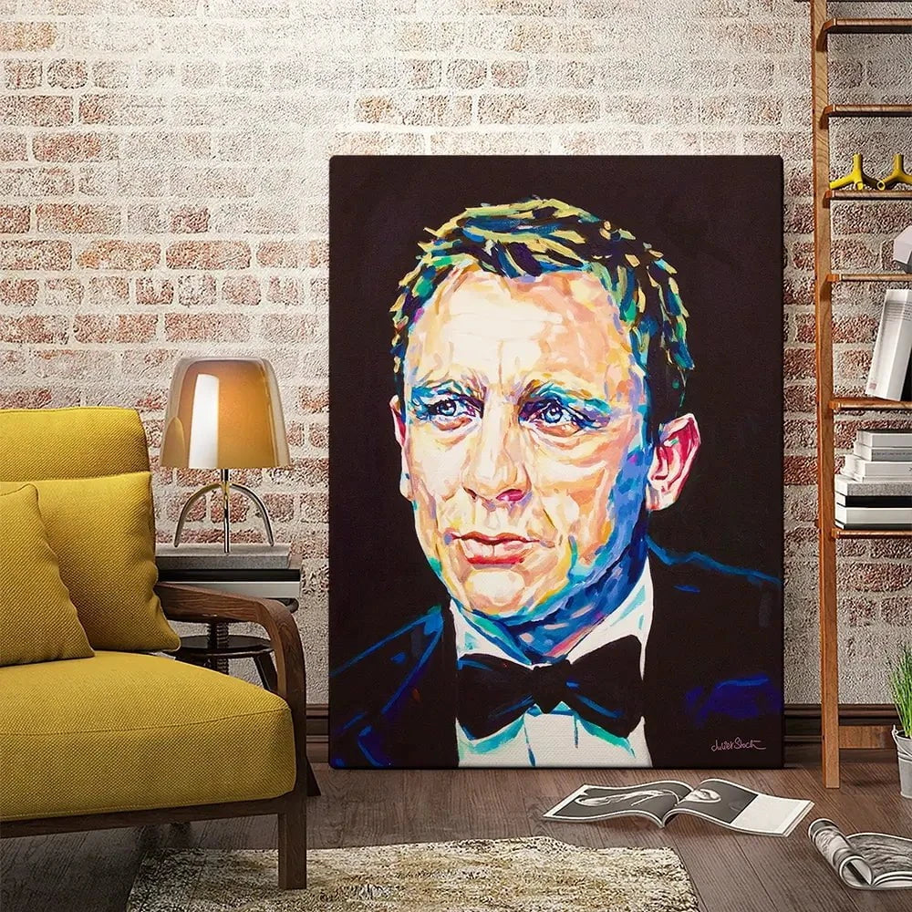 Daniel Craig Canvas Print Daniel Craig Canvas Print wall art product Juliet Stockton