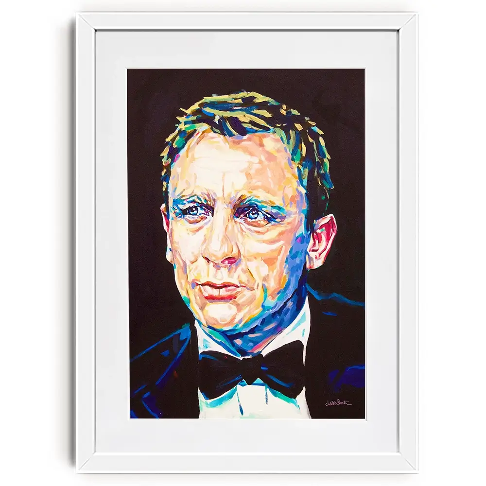 Daniel Craig Framed Art Print Daniel Craig Framed Art Print wall art product Juliet Stockton