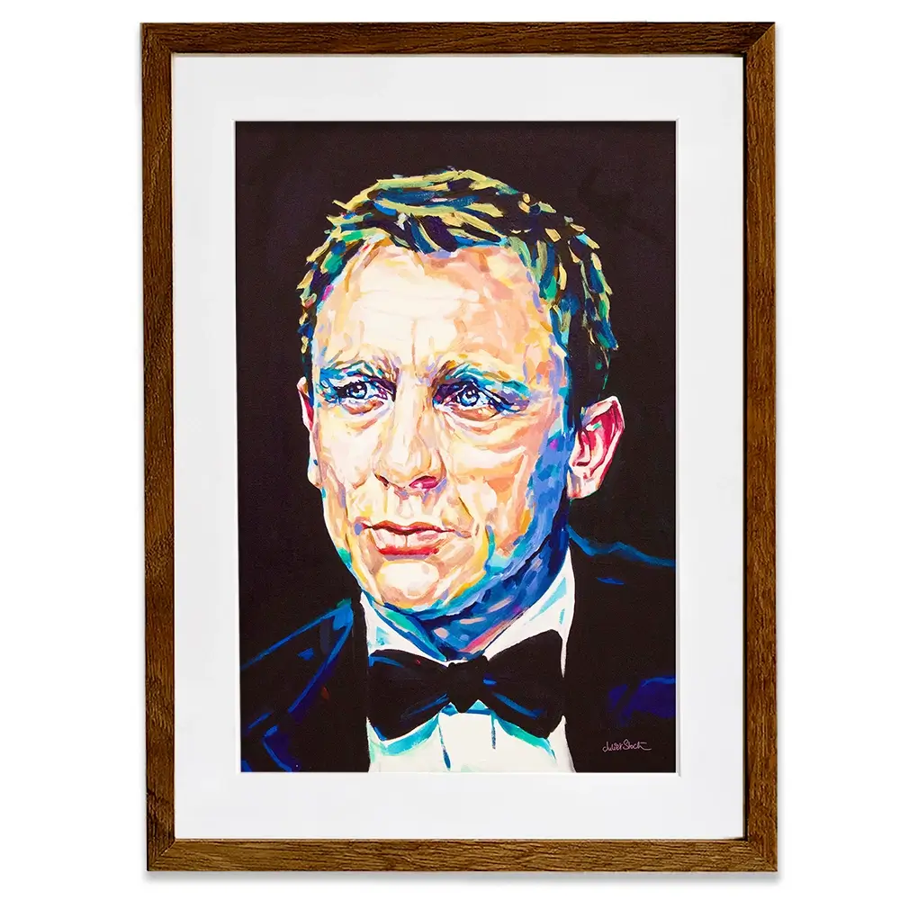 Daniel Craig Framed Art Print Daniel Craig Framed Art Print wall art product Juliet Stockton