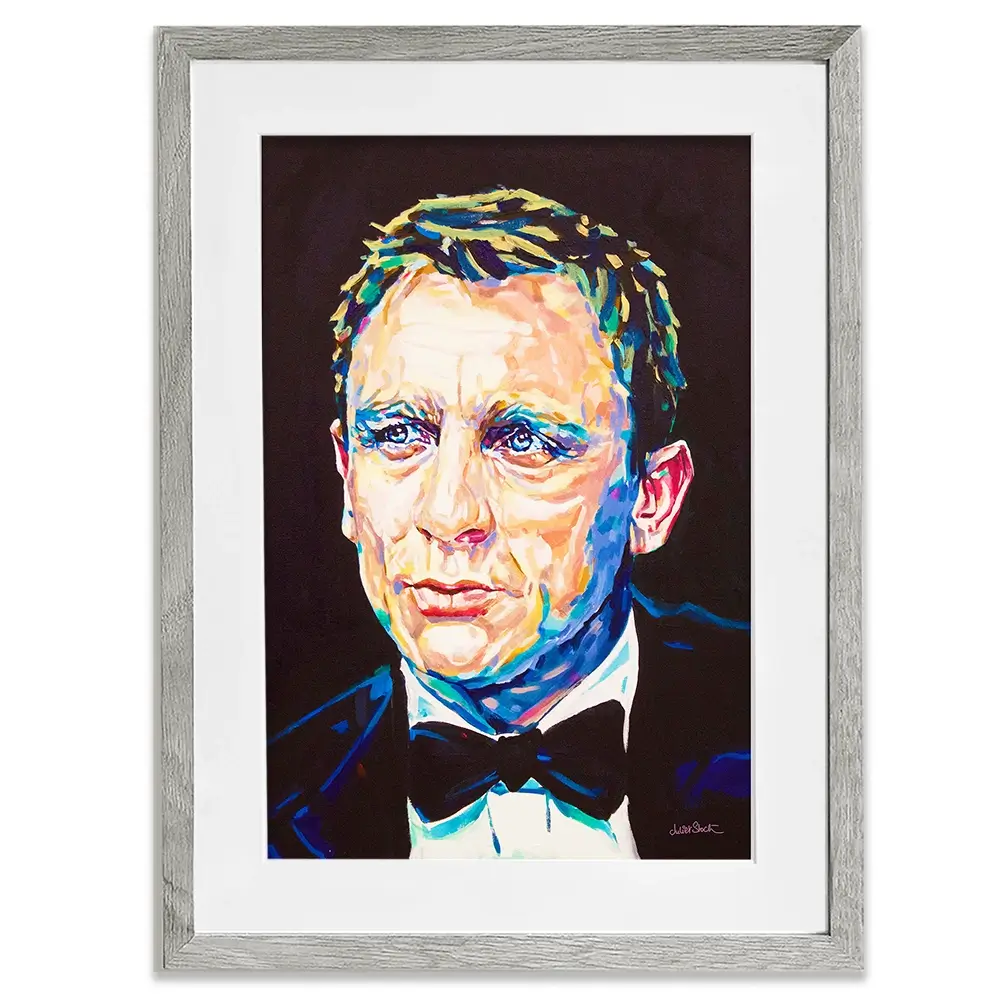 Daniel Craig Framed Art Print Daniel Craig Framed Art Print wall art product Juliet Stockton
