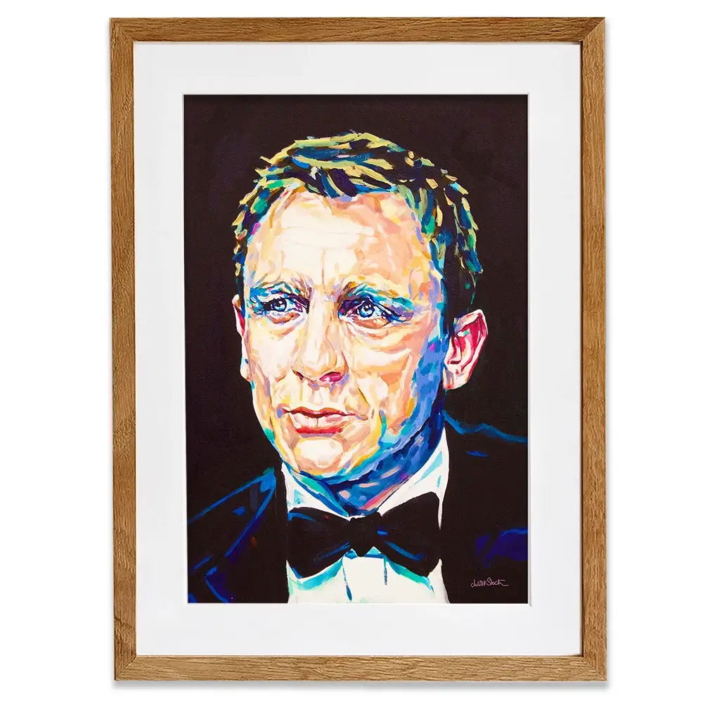Daniel Craig Framed Art Print Daniel Craig Framed Art Print wall art product Juliet Stockton
