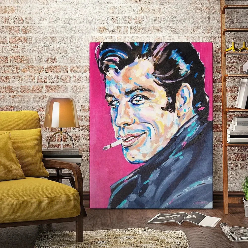 Danny Zuko Canvas Print Danny Zuko Canvas Print wall art product Juliet Stockton