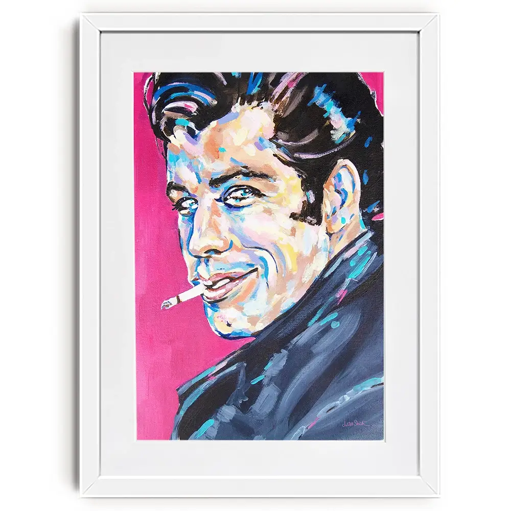 Danny Zuko Framed Art Print Danny Zuko Framed Art Print wall art product Juliet Stockton