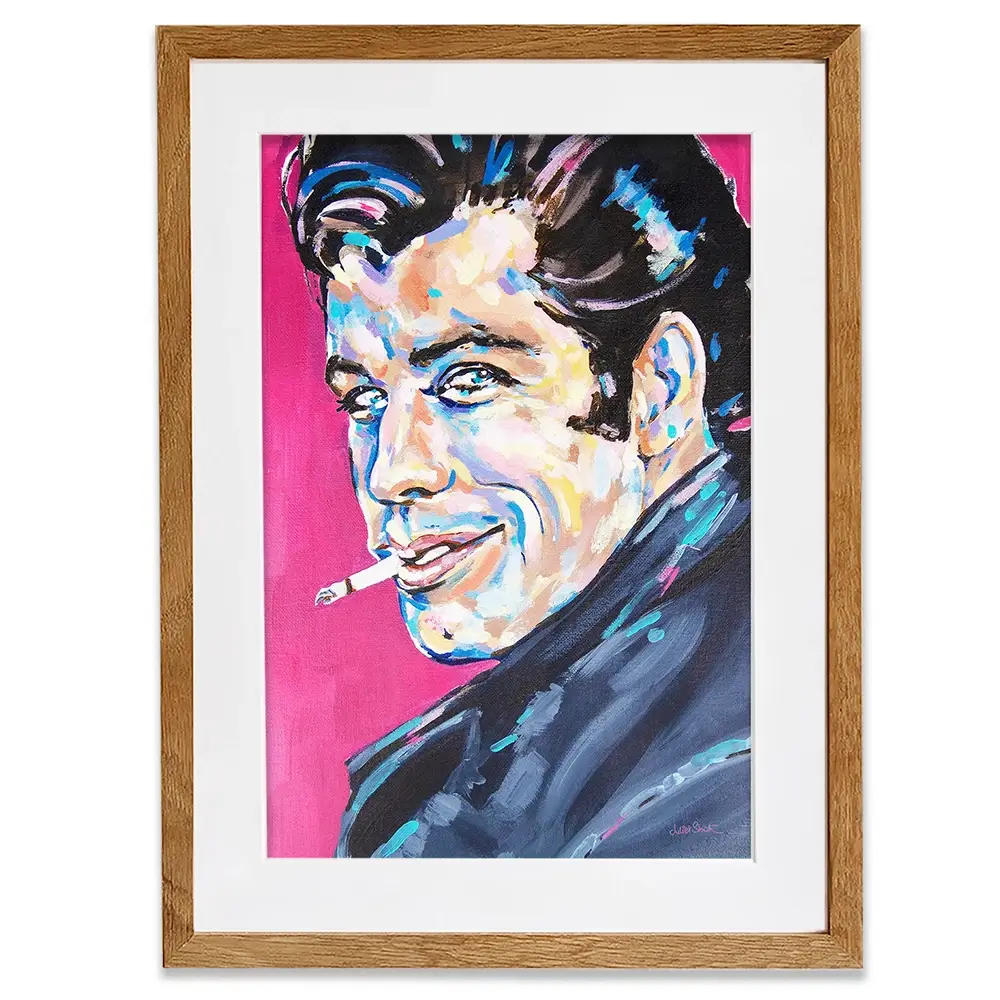 Danny Zuko Framed Art Print Danny Zuko Framed Art Print wall art product Juliet Stockton