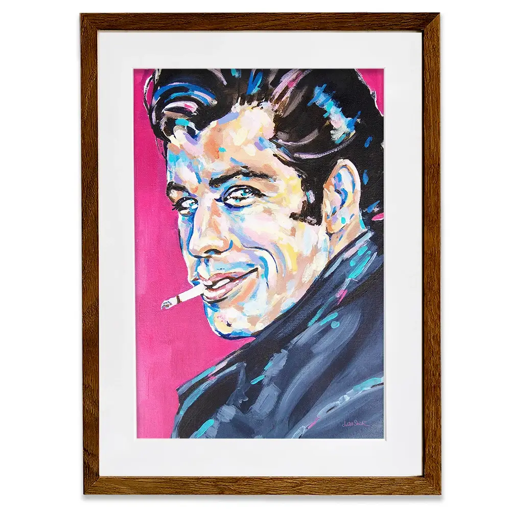 Danny Zuko Framed Art Print Danny Zuko Framed Art Print wall art product Juliet Stockton