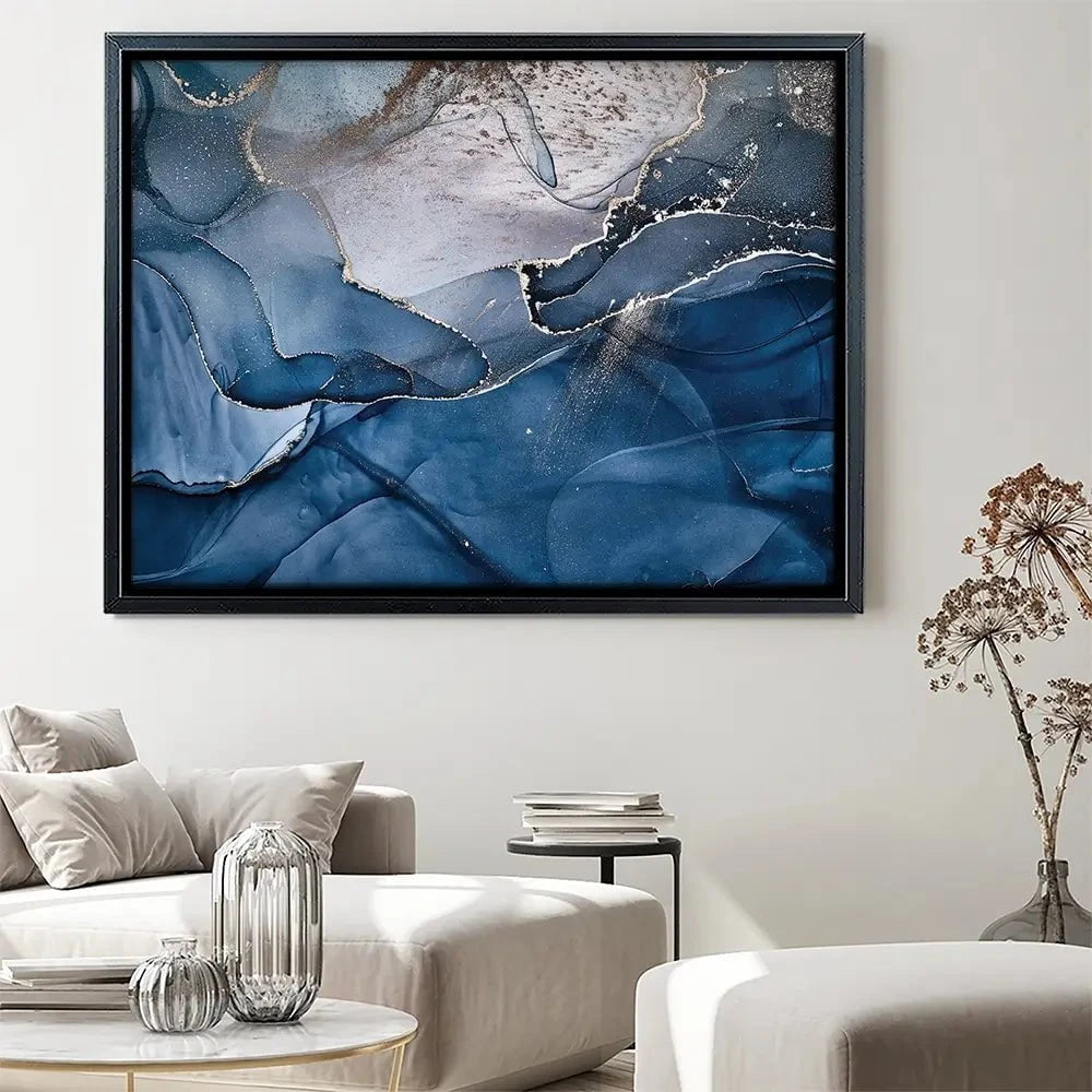 Dark Blue Marble Canvas Print Dark Blue Marble Canvas Print | Dark Blue Marble Canvas Wall Art  wall art product djero.adlibeshe yahoo.com / Shutterstock