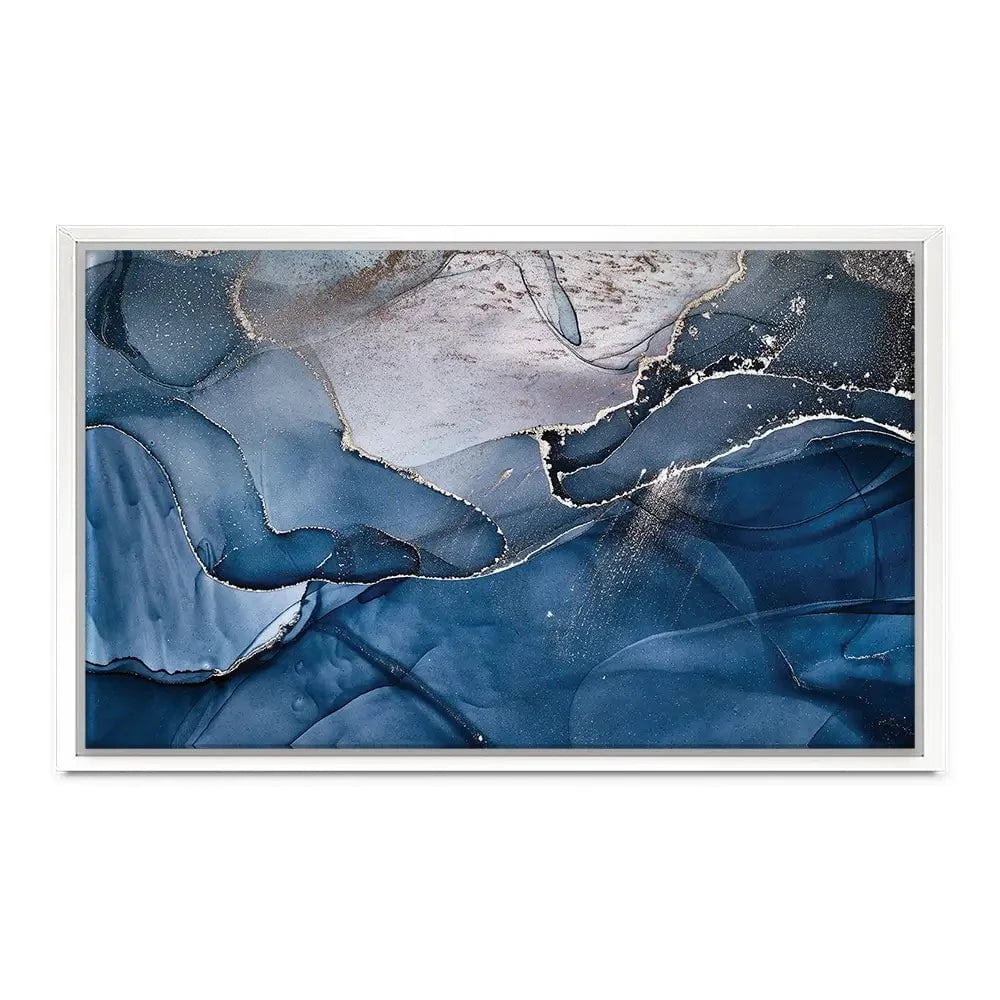 Dark Blue Marble Canvas Print Dark Blue Marble Canvas Print | Dark Blue Marble Canvas Wall Art  wall art product djero.adlibeshe yahoo.com / Shutterstock